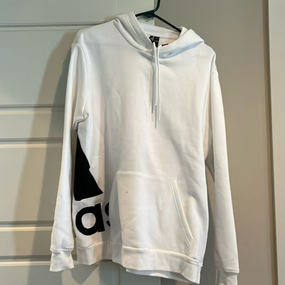White mens small Adidas hoodie
